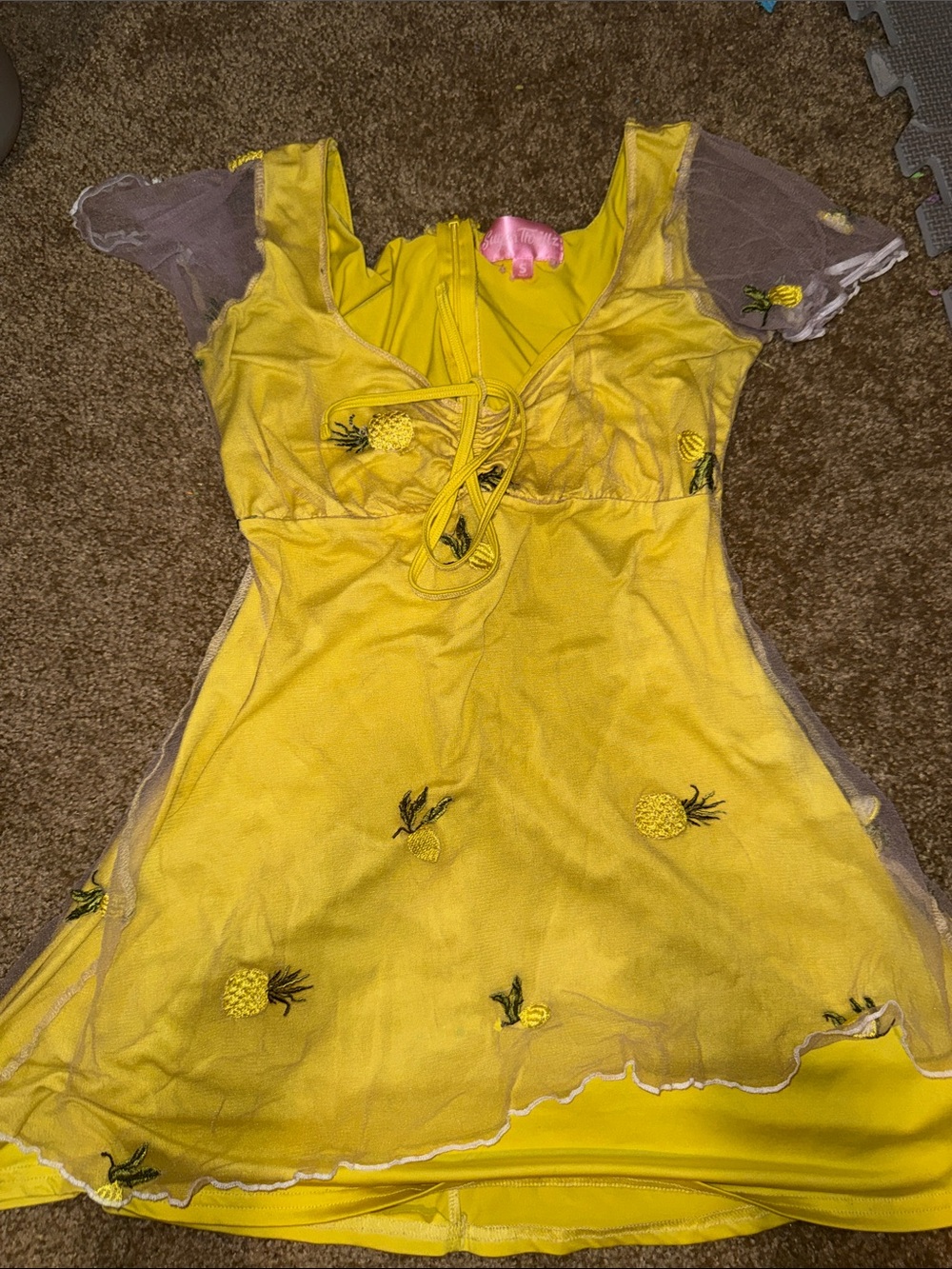 Sugar Thrills Yellow Pineapple Dress